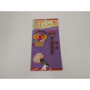 Handmade Creations Flower Bouquet Craft Embellishments 3 Pack NOS Sealed